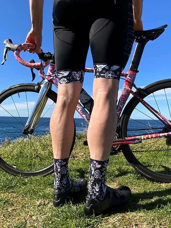 Men's Velo Tattoo Bib Shorts - Image 6